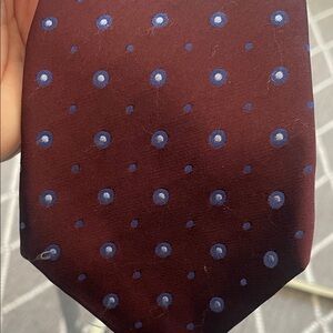 Kiton Burgundy and Blue Patterned Tie